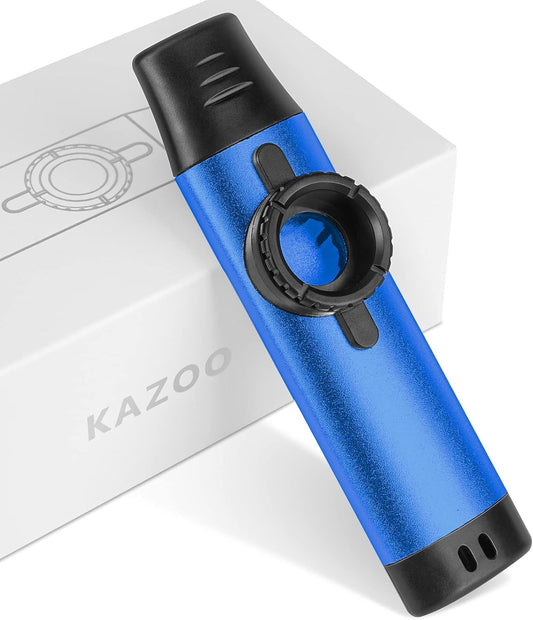 Adjustable Metal Kazoo with 5 Extra Membranes – Blue