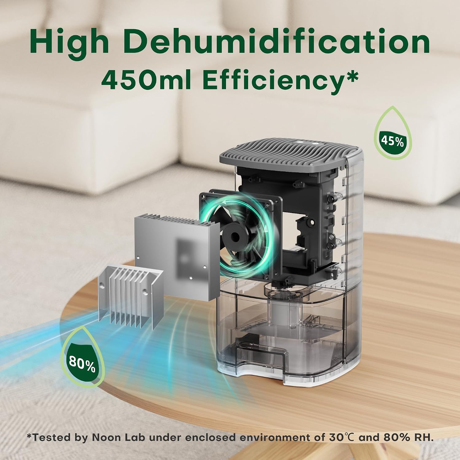 CONOPU DH-CS14 Dehumidifier 1100ml Quiet Portable for 20m²