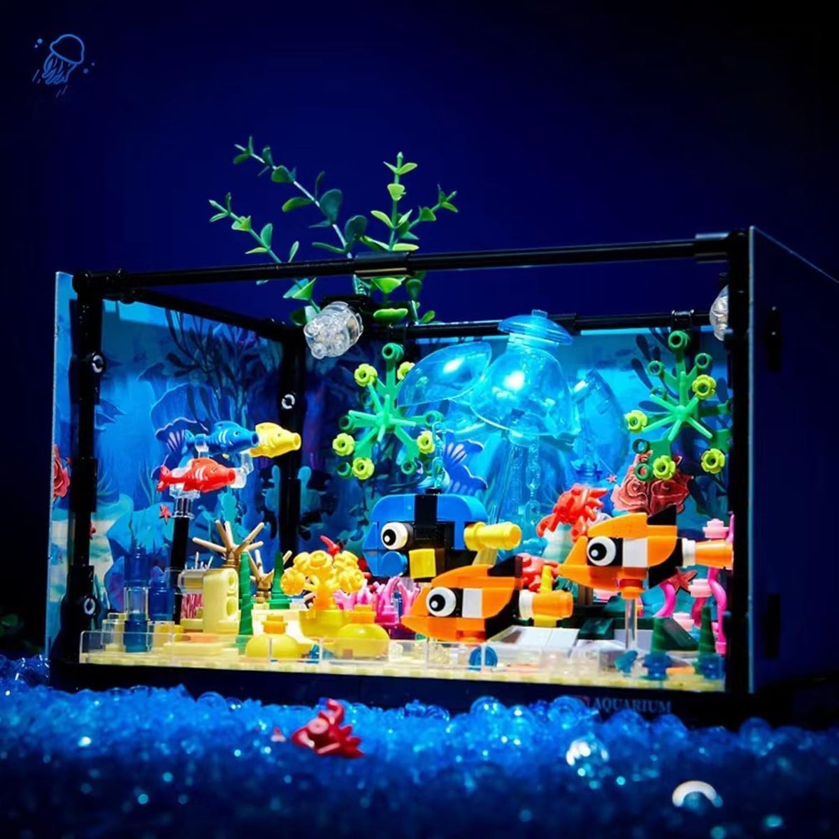 Pasyru Aquarium Building Set with LED Light 725 Pieces