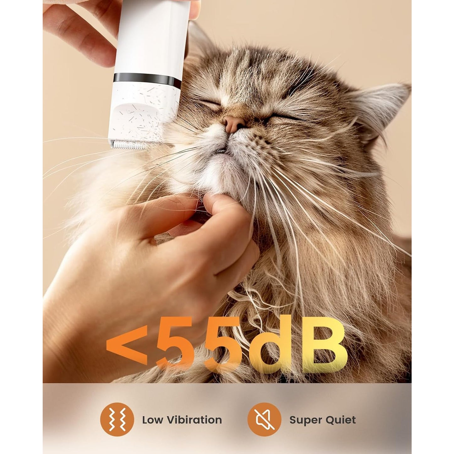 oneisall 3-in-1 Low-Noise Cordless Cat Grooming Clippers Kit