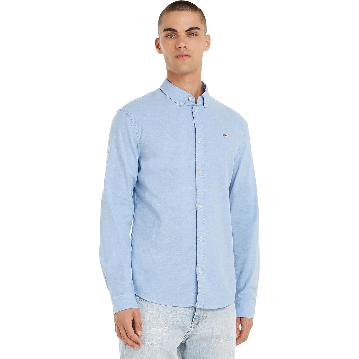 Tommy Jeans Slim Long Sleeve Shirt – Modern Cotton Comfort