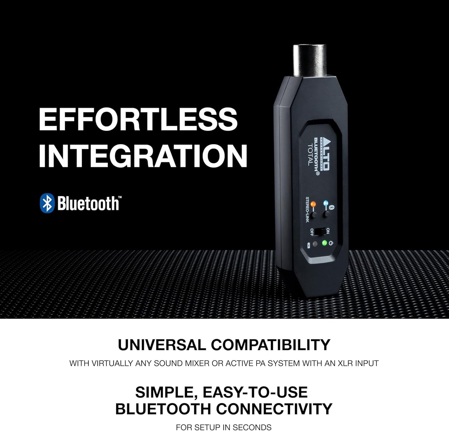 ALTO Bluetooth Total 2 XLR Receiver – Rechargeable Wireless Mixer Adapter