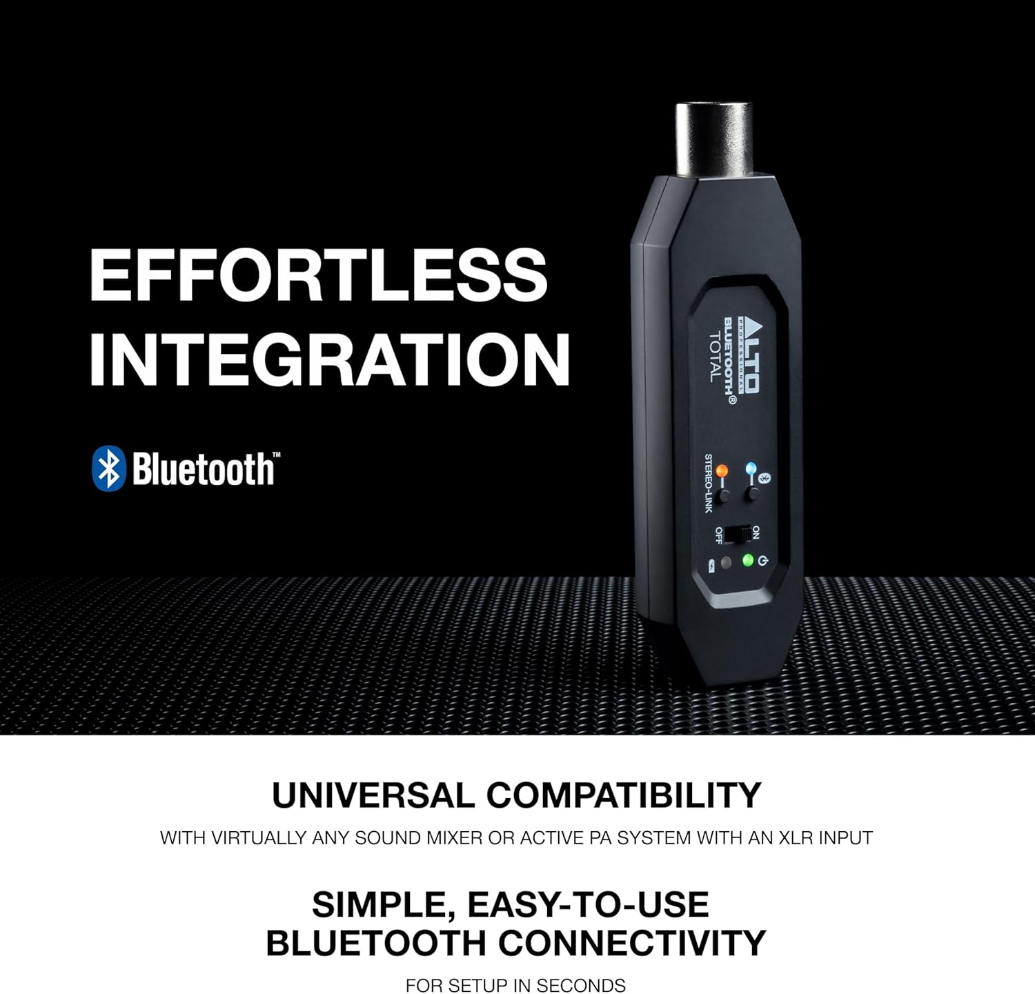ALTO Bluetooth Total 2 XLR Receiver – Rechargeable Wireless Mixer Adapter