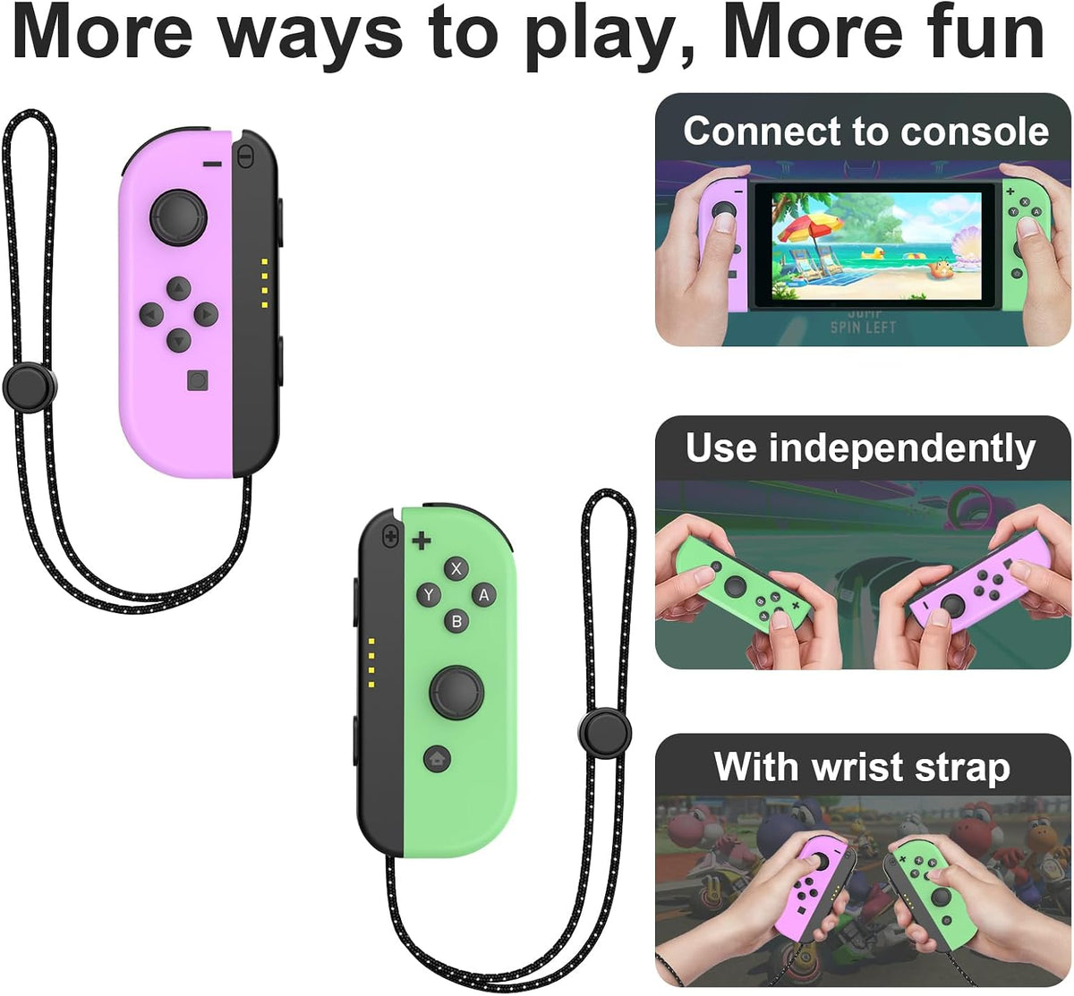 Vinkarpe Wireless Replacement Controller for Switch/OLED/Lite