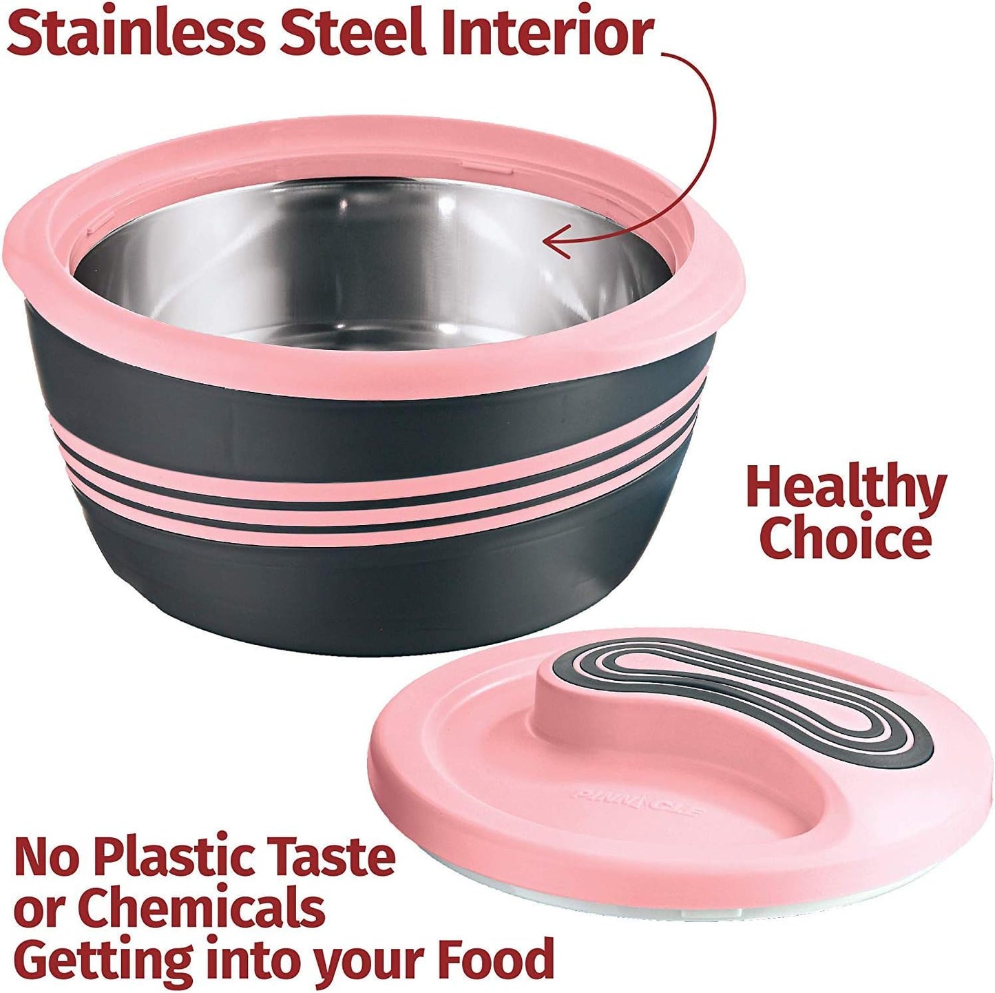 Pinnacle Pink 3.6qt Insulated Casserole Dish with Lid