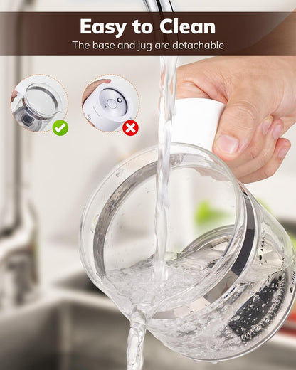 Morpilot Electric Glass Milk Frother: 4-in-1 Function, 500ml for Coffee & Lattes