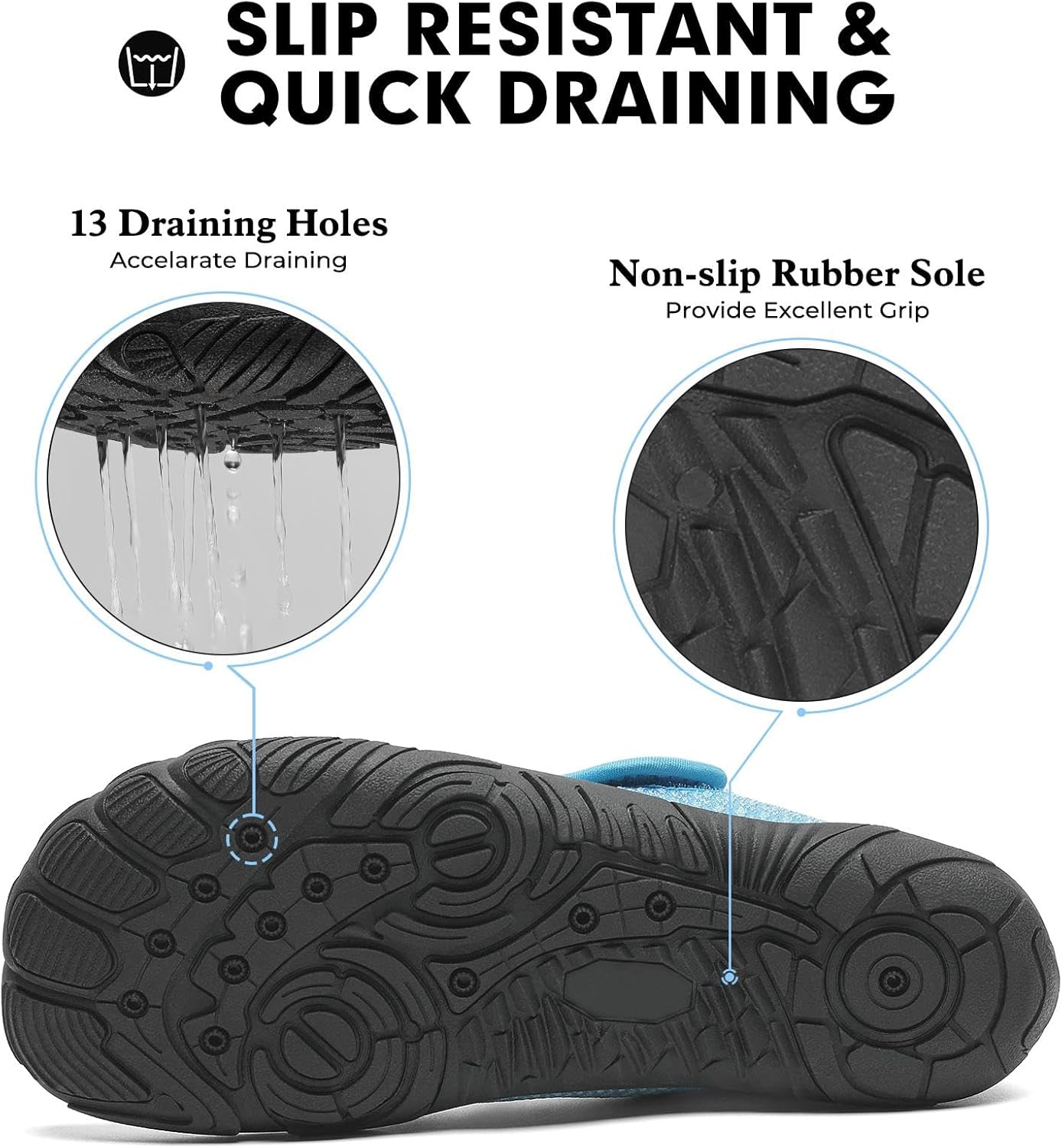 Mishansha Unisex Swimming Shoes Comfortable Breathable Water‑Resistant Quick‑Dry Flip‑Flops