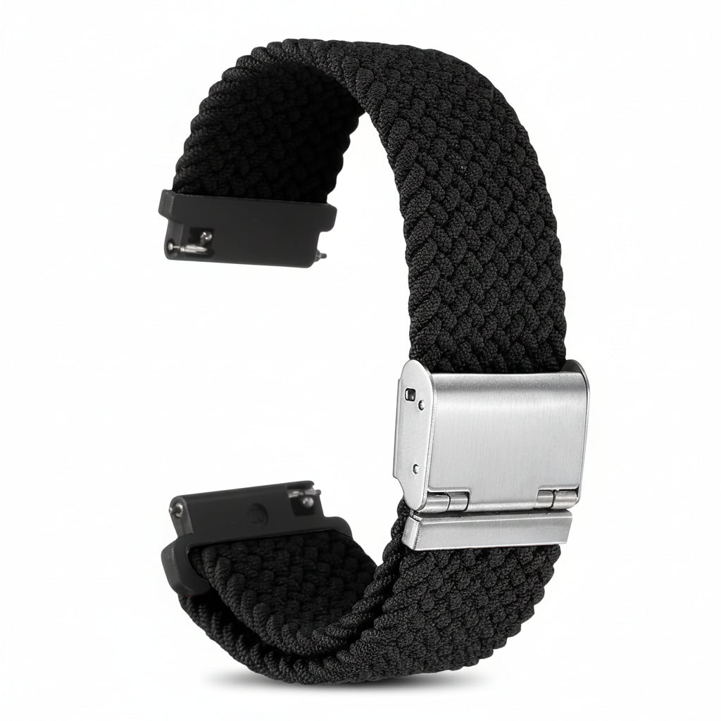 sourcing map Unisex Nylon Braided Quick Release Watch Band
