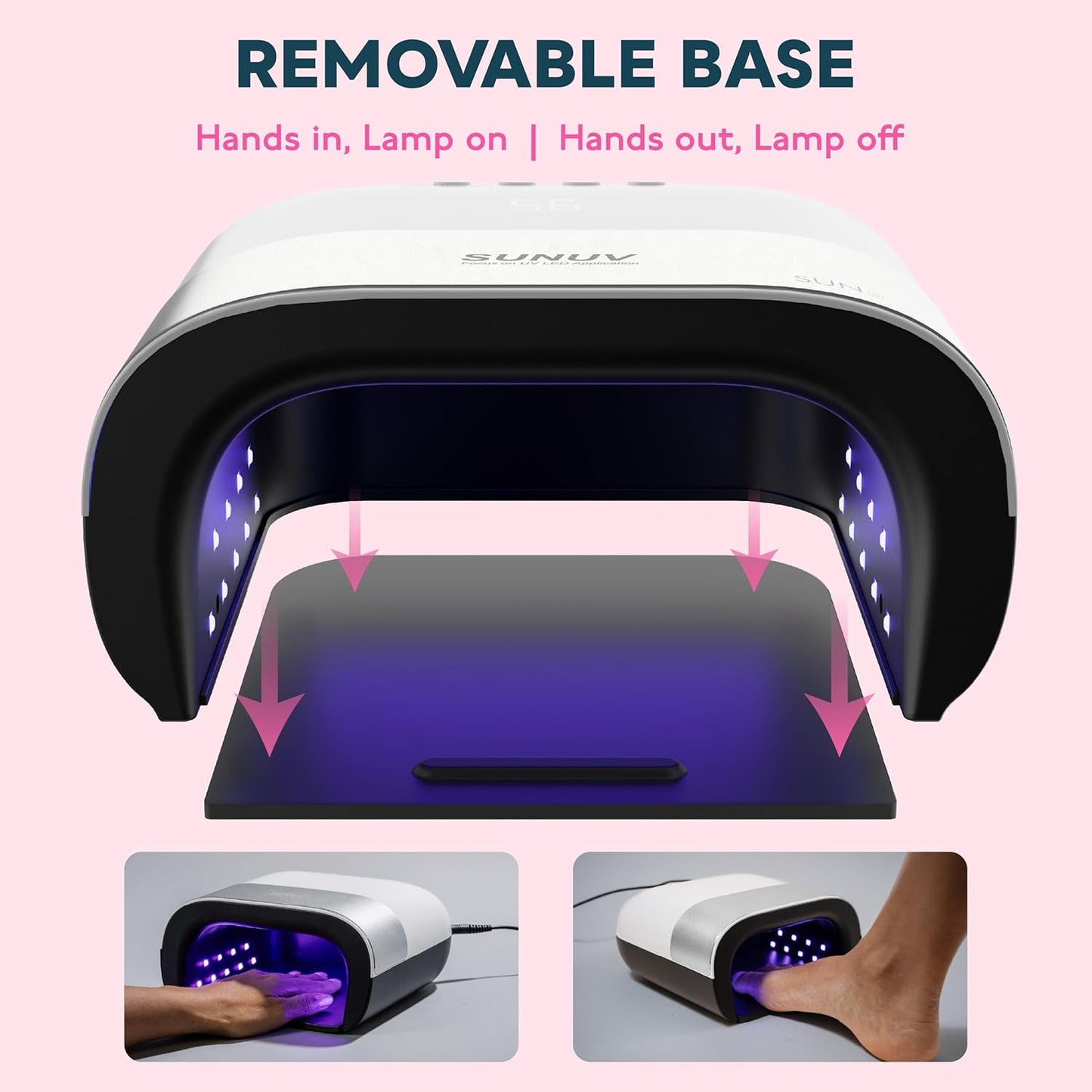 SUNUV 48W UV LED Nail Lamp with LCD Auto Sensor