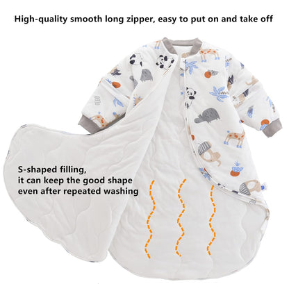 Chilsuessy Ultra-Soft Panda Baby Sleeping Bag with Removable Sleeves
