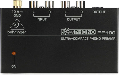 Behringer PP400 Ultra‑Compact Phono Preamp with RCA & TRS - Gomix Brands Outlet
