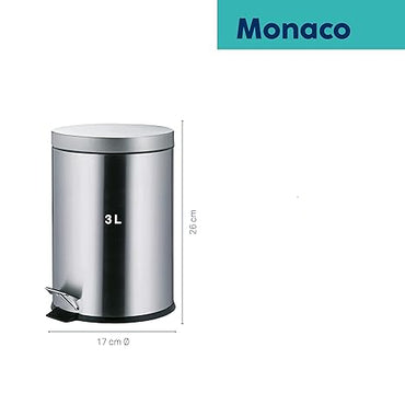 Kela Monaco 3L Stainless Steel Cosmetic Bin with Removable Inner Bucket
