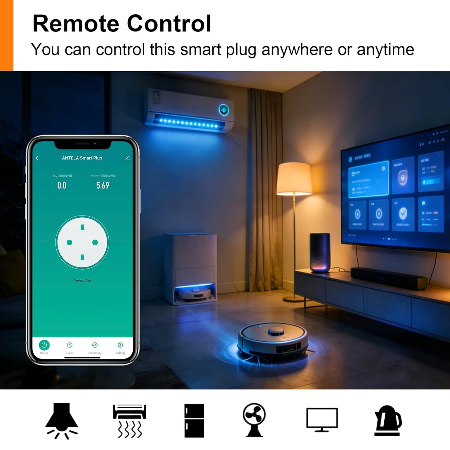 ANTELA F1s202-EU Smart Plug 3680W White