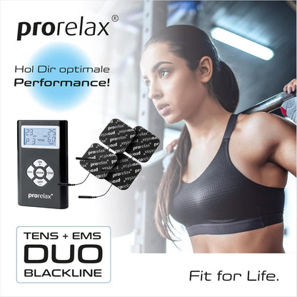Prorelax 48903 TENS EMS Duo Blackline Stimulator Black
