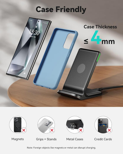 INIU 15W Fast Wireless Charging Stand Station with LED