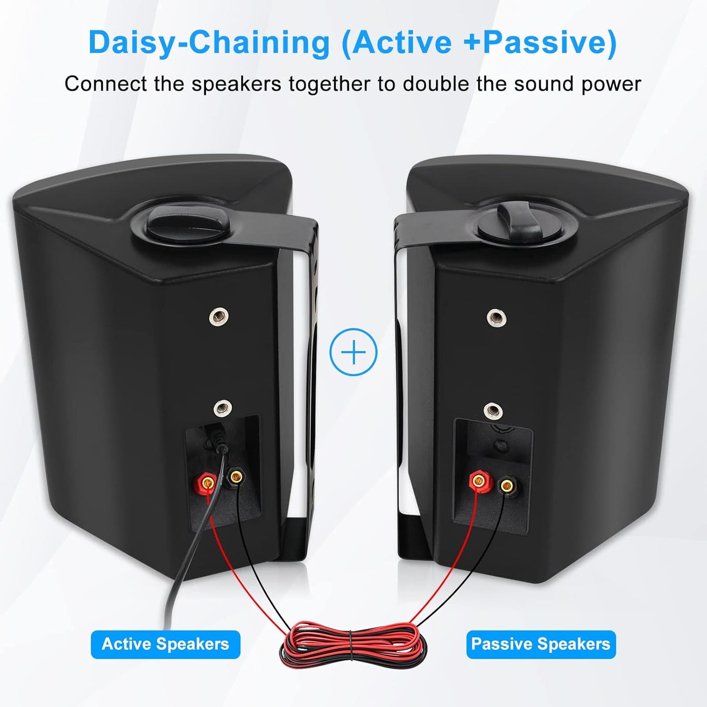 Herdio 6.5" Waterproof Bluetooth Outdoor Speakers with 400W Power