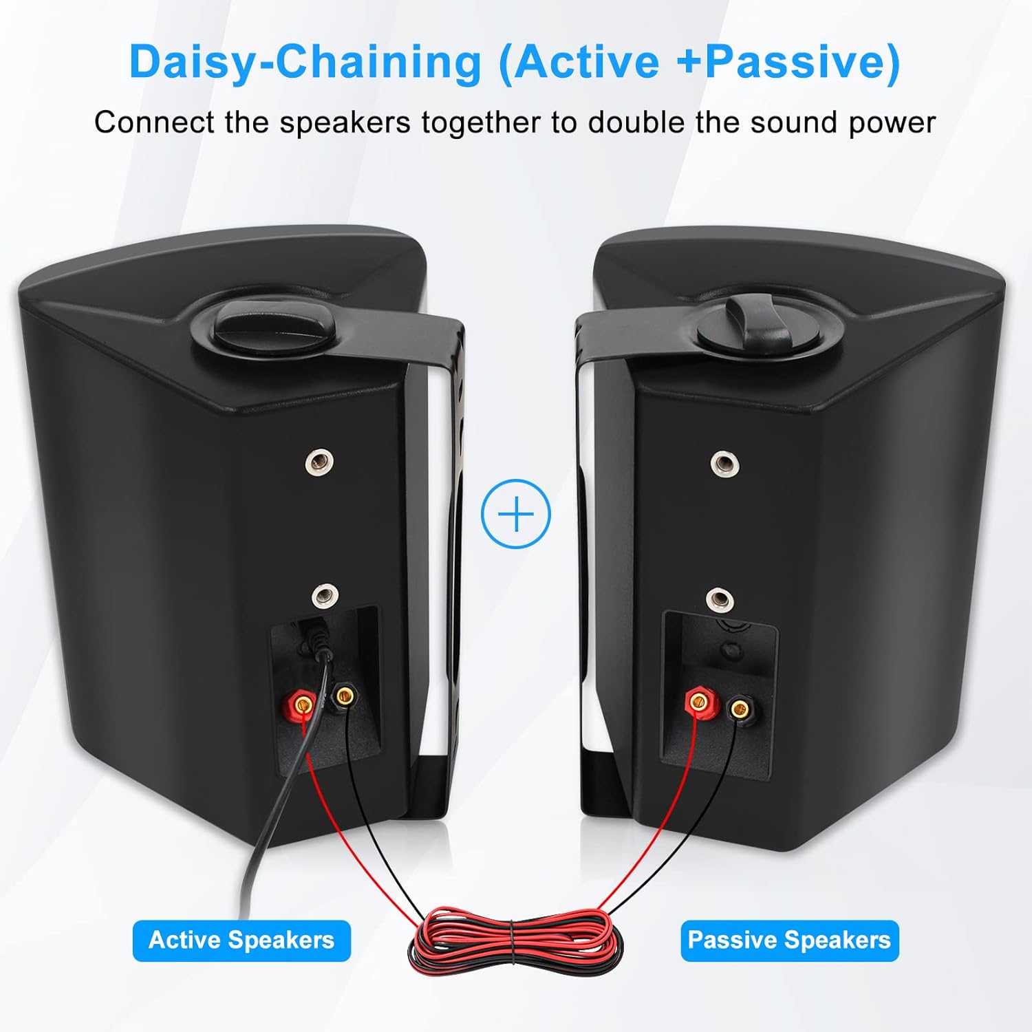 Herdio 6.5" Waterproof Bluetooth Outdoor Speakers with 400W Power