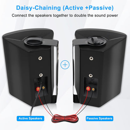 Herdio 6.5" Waterproof Bluetooth Outdoor Speakers with 400W Power