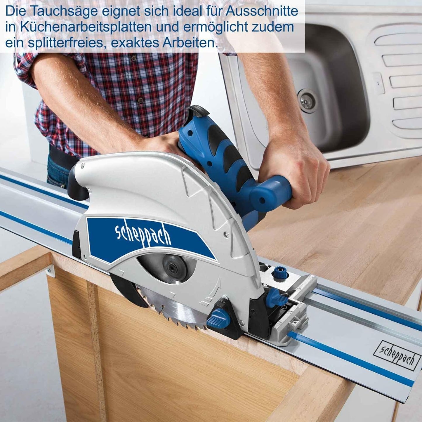 Scheppach PL75 1600W Plunge Circular Saw with 75mm Depth