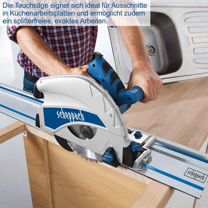 Scheppach PL75 1600W Plunge Circular Saw with 75mm Depth
