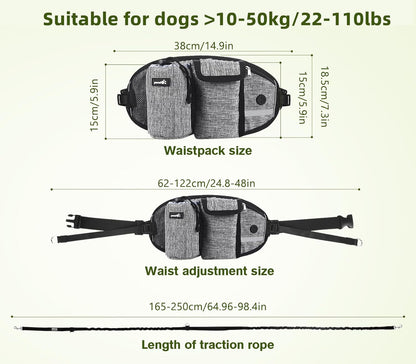 Pecute Hands-Free Dog Leash with Belt - Perfect for Running