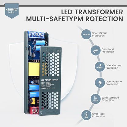 KSIBNW 7-D687-12V-200W Extra Thin LED Driver Transformer 230V to 12V 200W