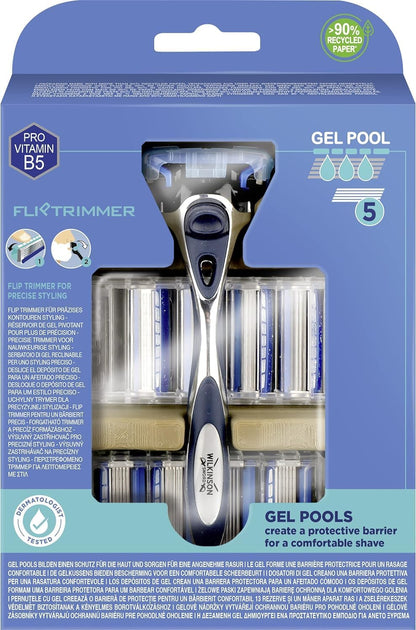 Wilkinson Sword Hydro 5 Skin Regular Protection – 5 Sheet Razor with 13 Refills and Pro‑Vitamin B5 Gel