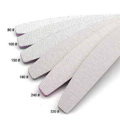 Professional Double‑Sided Nail File 80/100 Grit Buffer Set – 15 Pieces