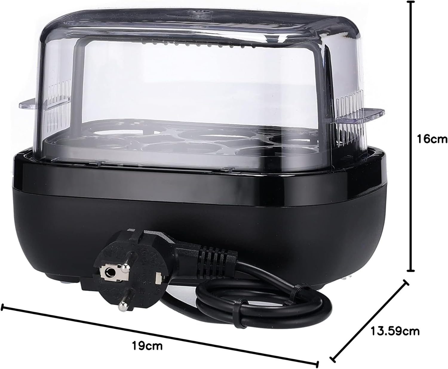SEVERIN EK 3166 6‑Egg Cooker with Electronic Timer, BPA‑Free, Black