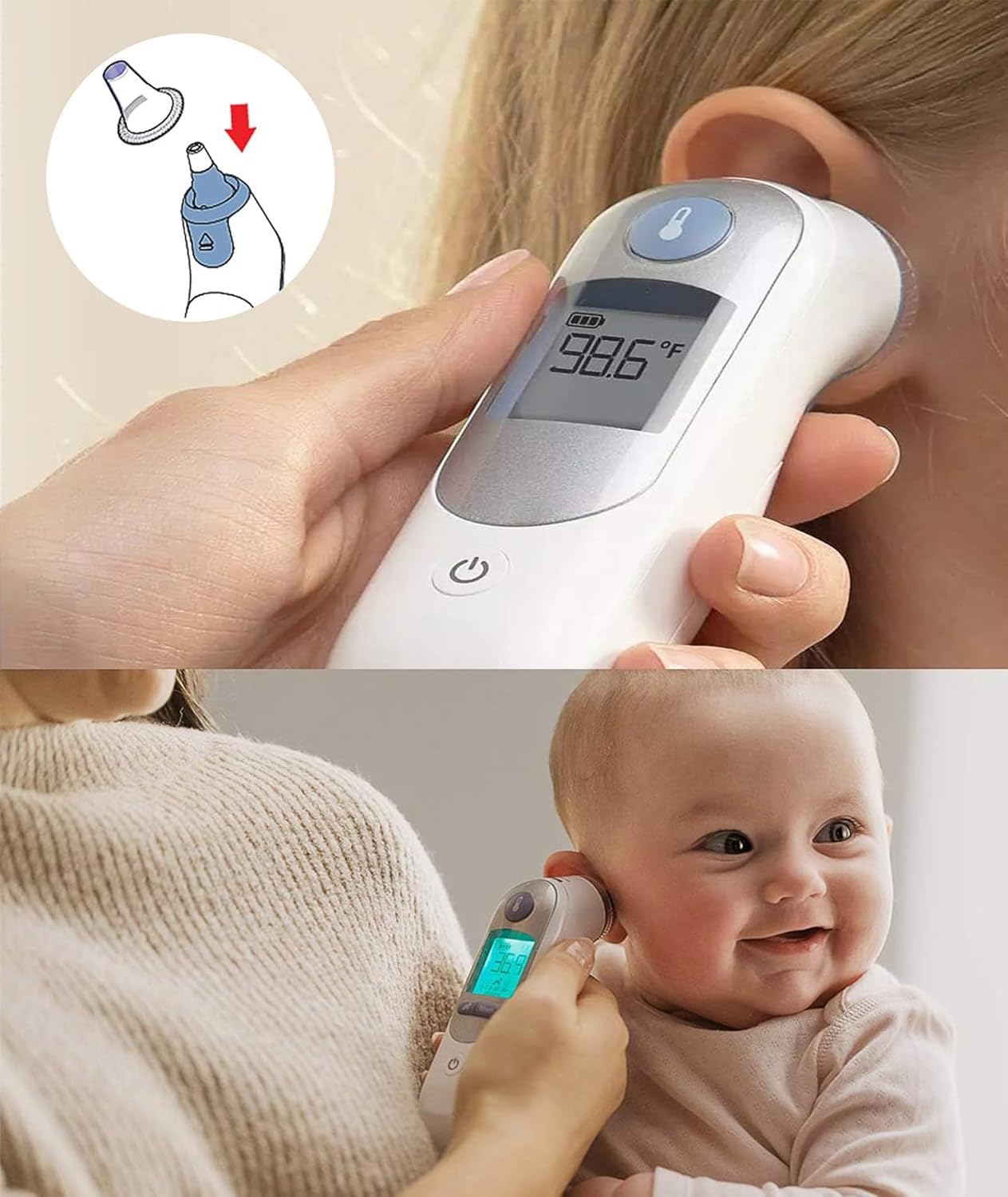 20PCS Hygienic Thermometer Ear Caps – Universal Fit for Babies & Kids