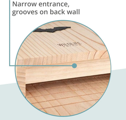 WILDLIFE FRIEND NABU Solid Wood Weatherproof Birdhouse with Metal Roof, 32mm Entrance