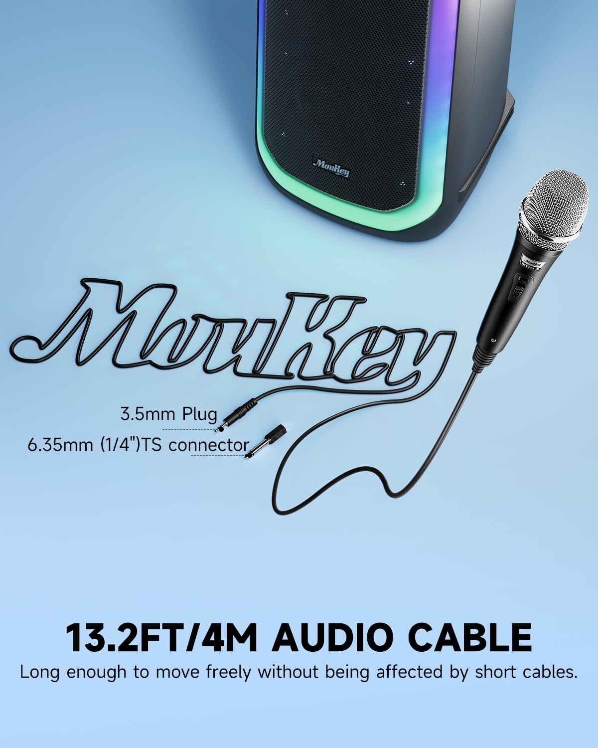 Moukey MK0121 Dynamic Cardioid Handheld Microphone Black