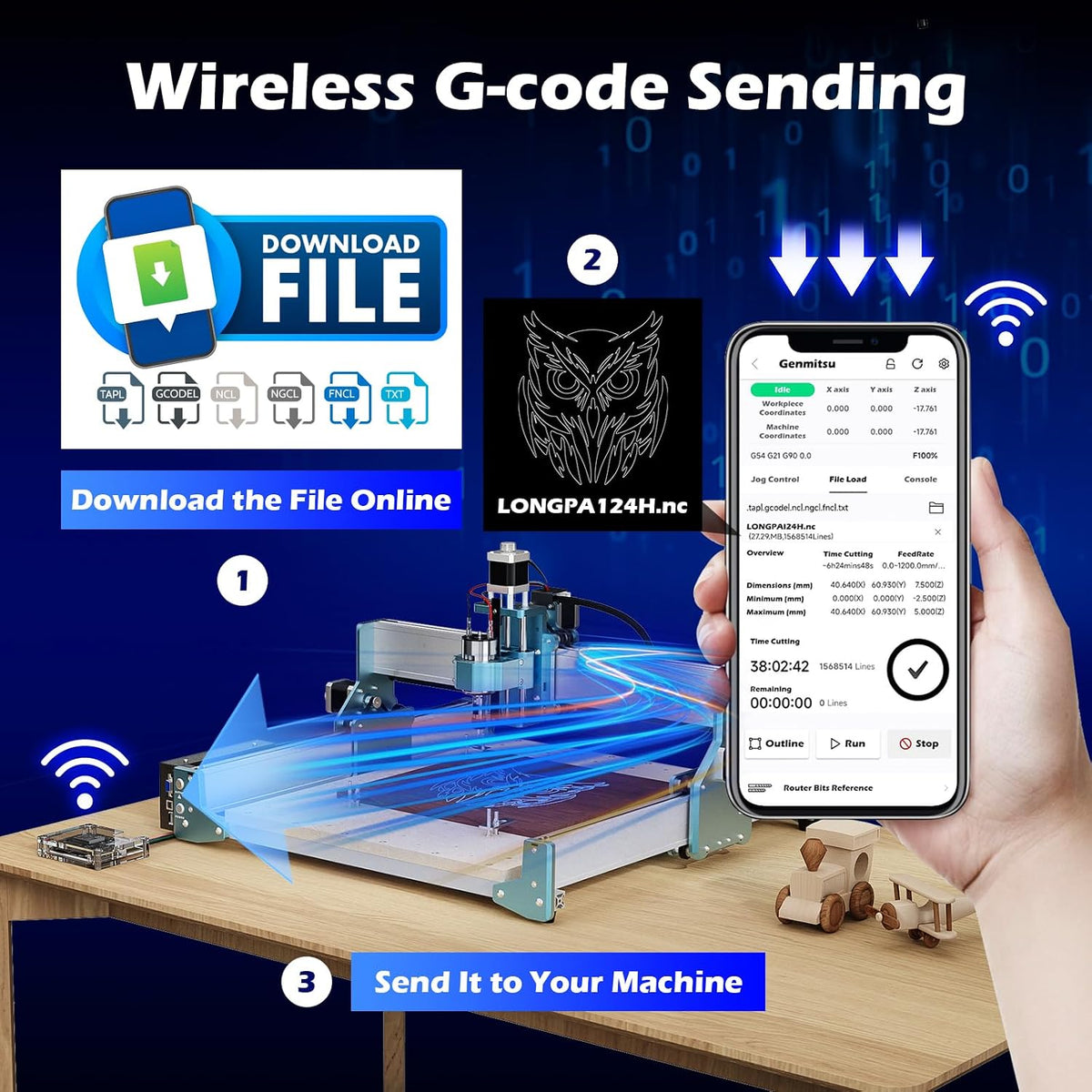 Genmitsu UART Wireless Wi-Fi Module CNC Controller