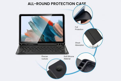JUQITECH Backlit Keyboard Case for Samsung Galaxy Tab A8 10.5" (German Version)