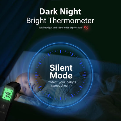 Viproud No‑Touch Forehead Thermometer – Fast 1‑Second Read, Black