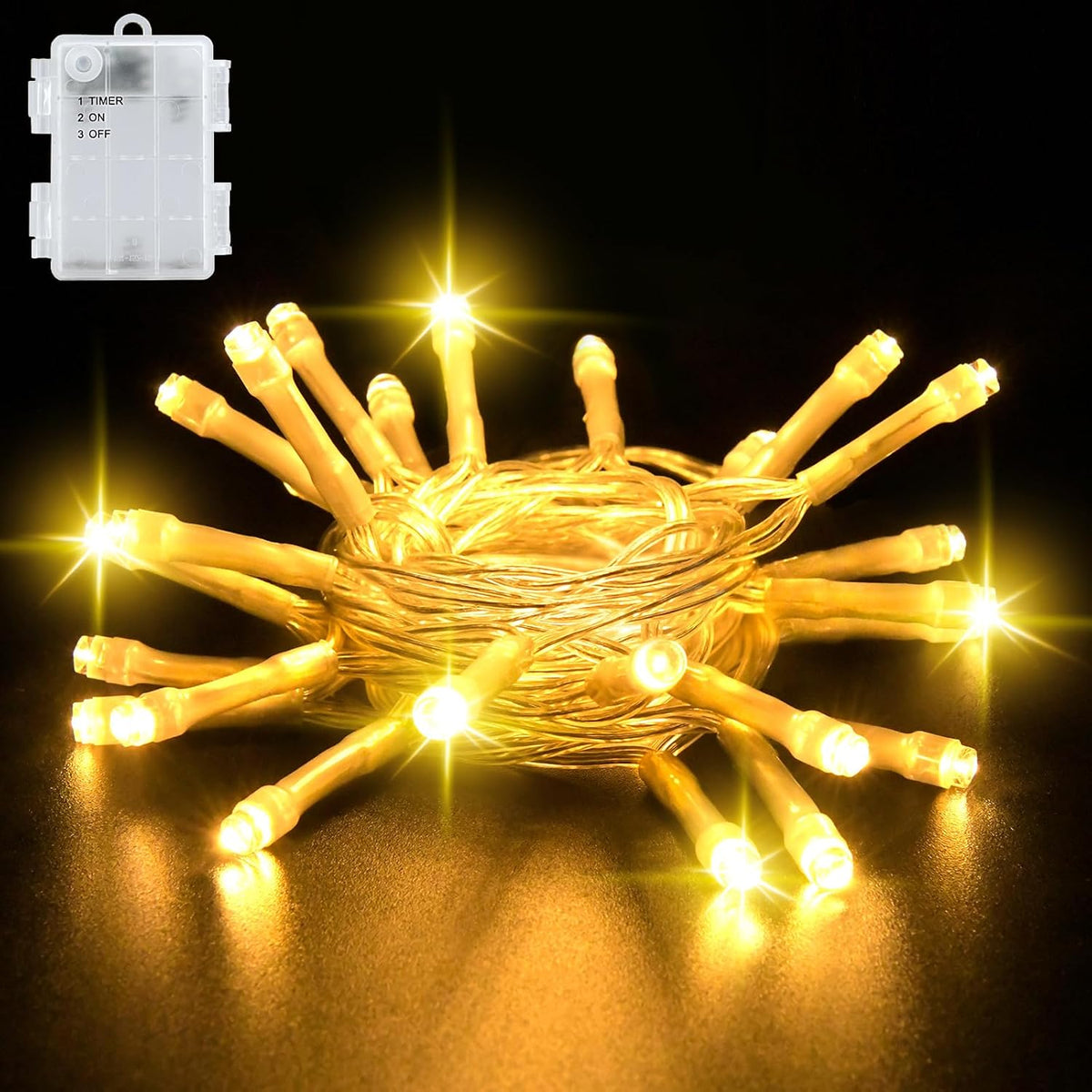 Battery Operated LED Fairy Lights with Timer IP65 Waterproof