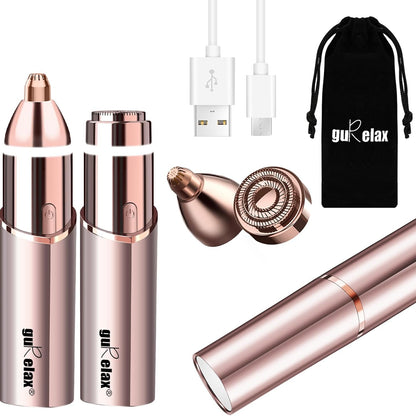 Gurelax 2-in-1 Electric Facial Hair Remover and Eyebrow Trimmer