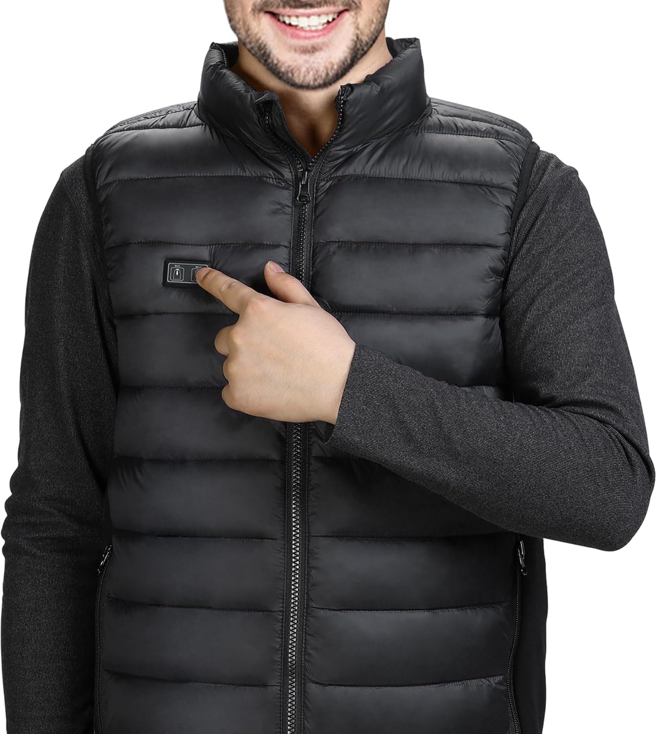 Loowoko Men's Heated Vest with 10000mAh Battery, 3 Heat Settings