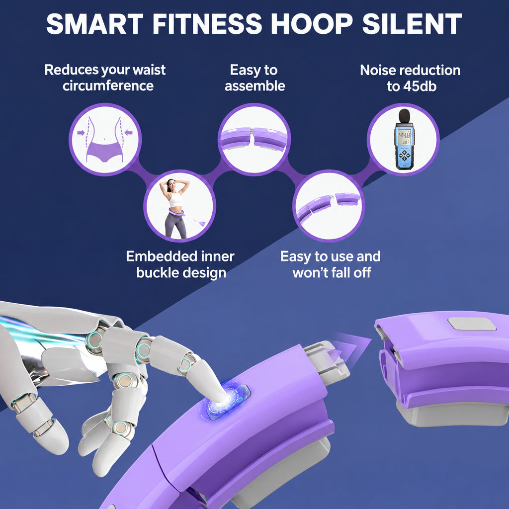 Sonkoloro Smart Fitness Hoop with Counter Purple