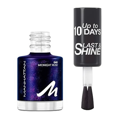 MANHATTAN Cosmetics Last & Shine Nail Polish 8ml, 040 Midnight Rush