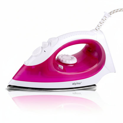 Alpina 2000W Steam Iron Pink/White with120ml Water Tank