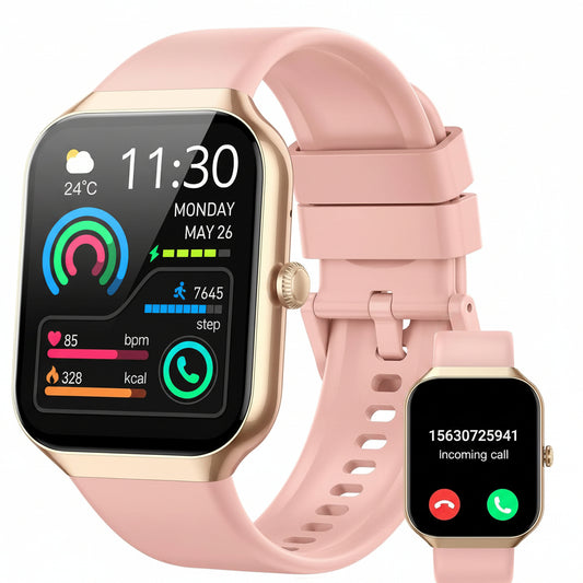 Jugeman P99 Smart Watch 1.96" Touchscreen Fitness Tracker Soft Cyan