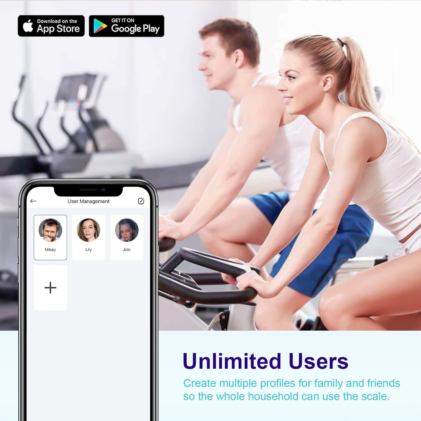 GRIFEMA GA2001 Digital Bathroom Scale with Bluetooth - Black