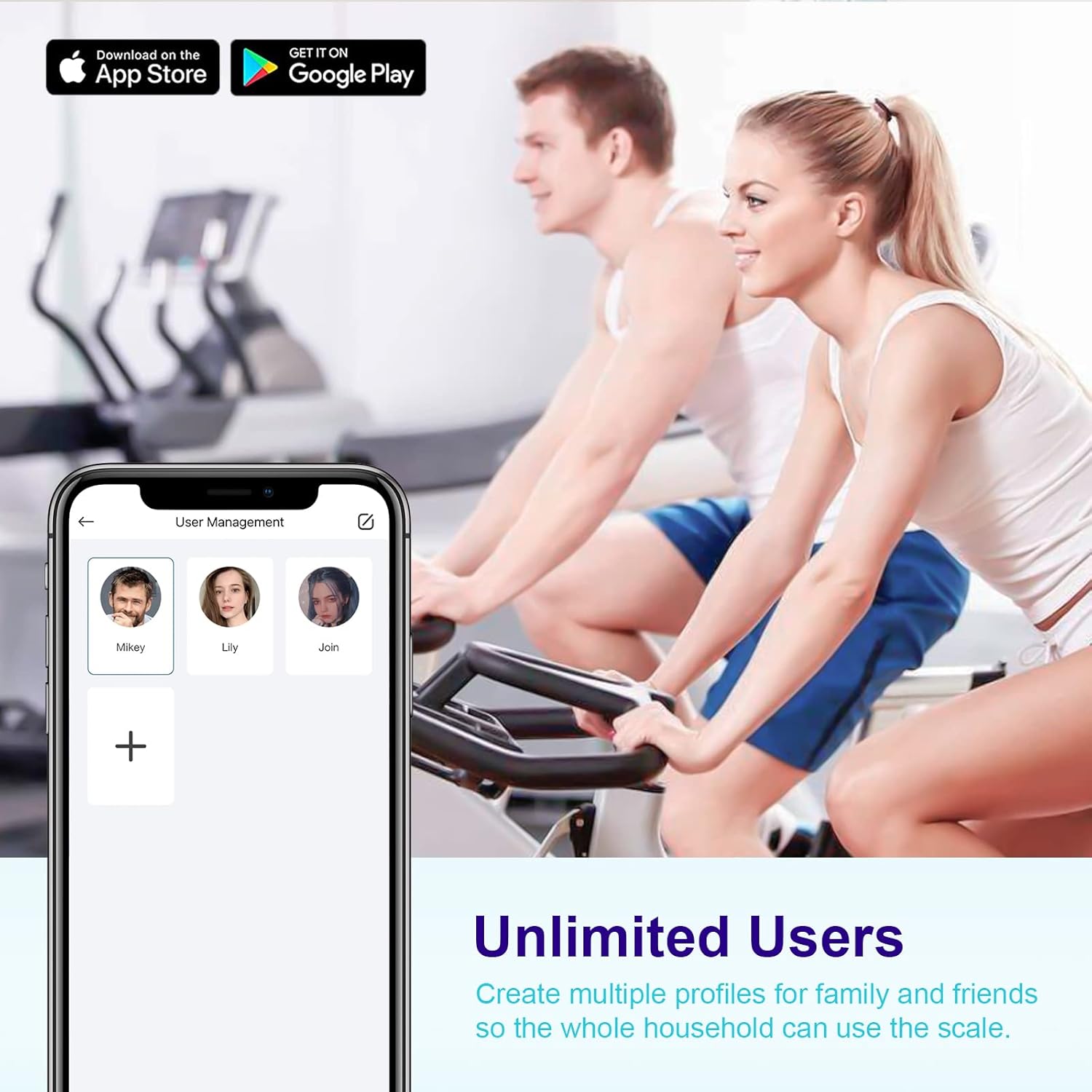 GRIFEMA GA2001 Digital Bathroom Scale with Bluetooth - Black