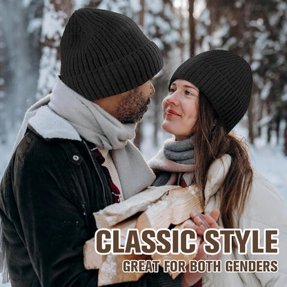 Cozy Wool Beanie with Fleece Lining – Unisex Winter Hat
