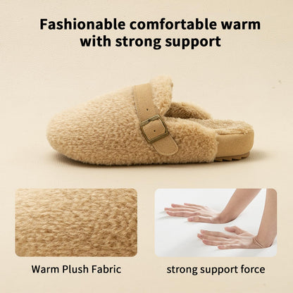 Felokont Women's Winter Plush Non-Slip House Slippers – Warm Cozy Comfort