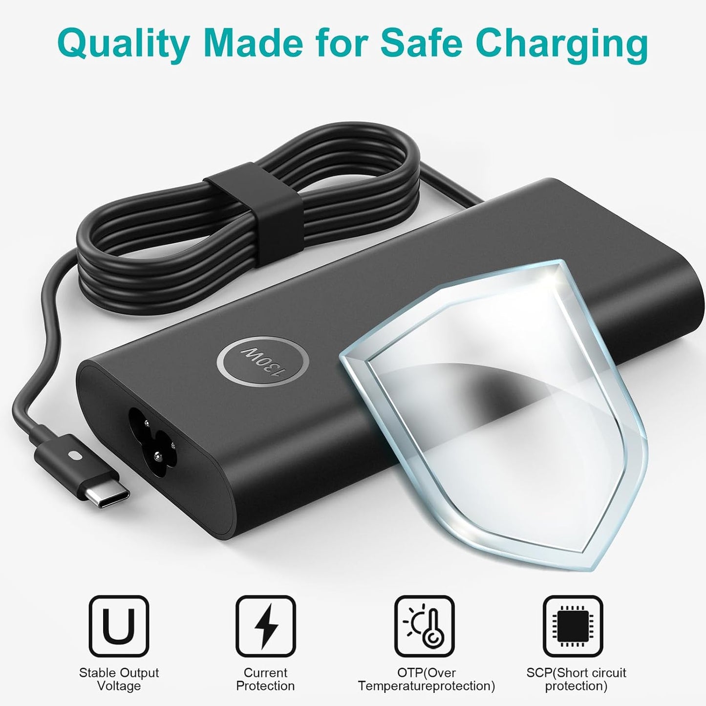 YISHIFD YS-19506700 130W USB-C Charger for Dell XPS