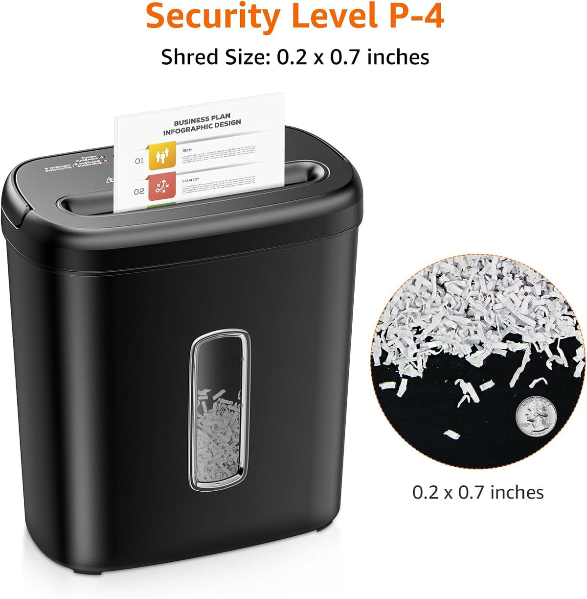 Amazon Basics C276-A Cross Cut Paper Shredder 14L Black