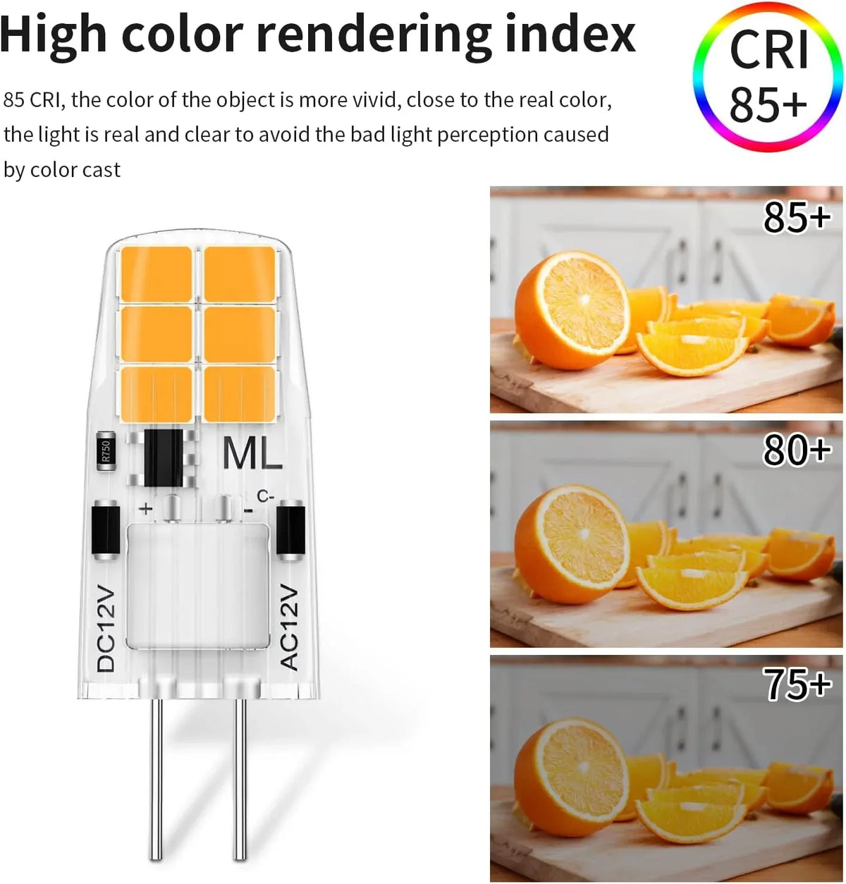 4-Pack G4 LED Light Bulbs 1.2W Warm White 2700K - Gomix Brands Outlet