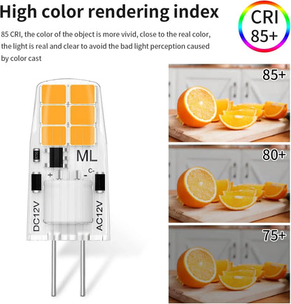 4-Pack G4 LED Light Bulbs 1.2W Warm White 2700K - Gomix Brands Outlet